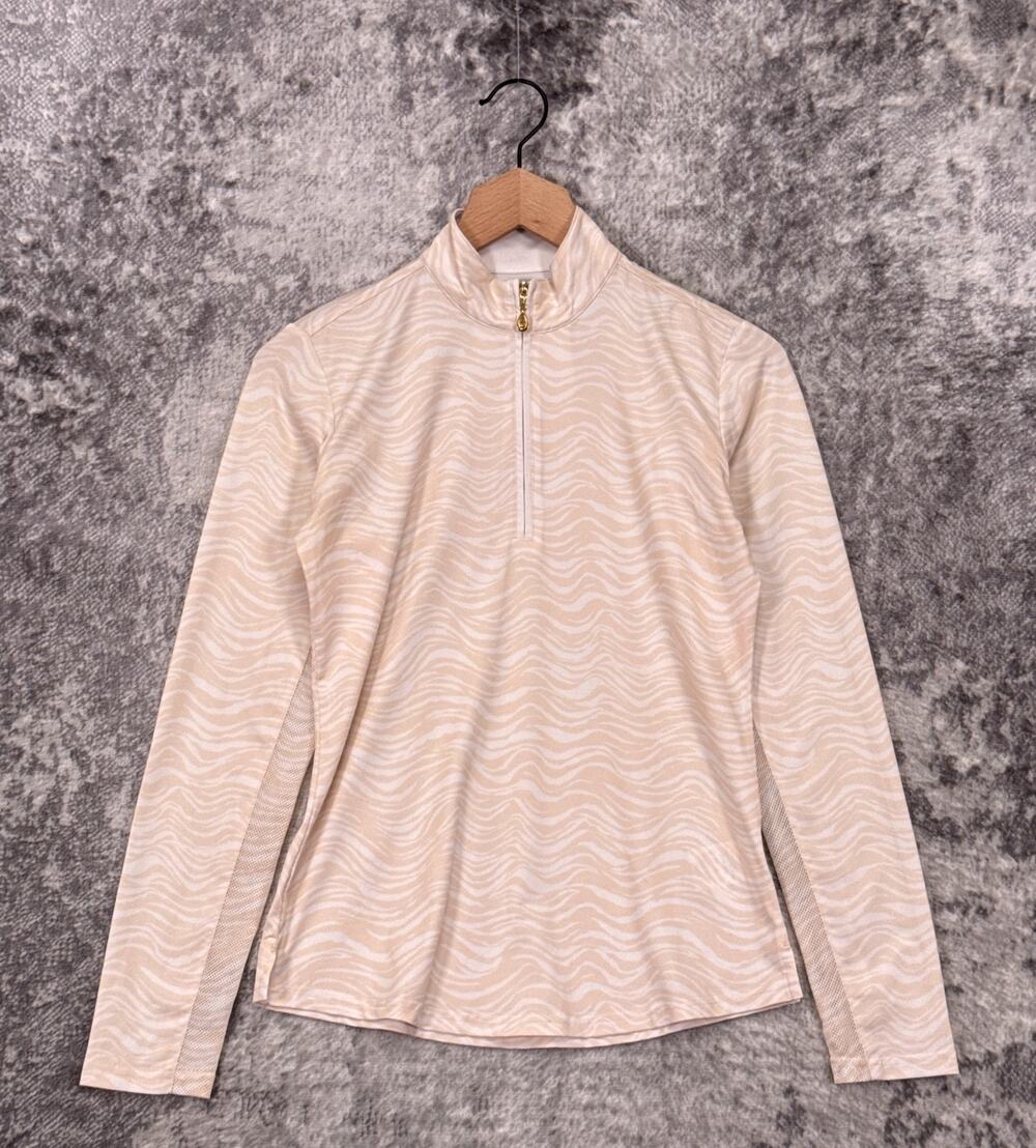 San Soleil 1/4 Zip Top XS Womens Print UV 50+ Cooling Golf
